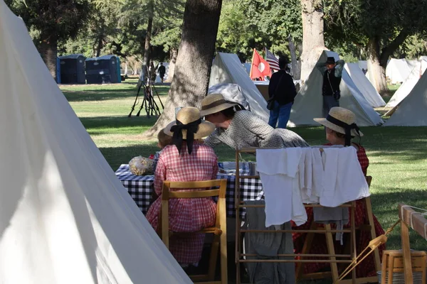 Reconstituição da Guerra Civil Fresno Califórnia — Fotografia de Stock