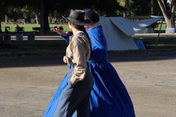 Civil War Reenactment Fresno California — 图库照片