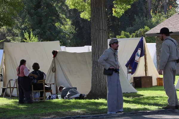 Civil War Reenactment Fresno California — 图库照片