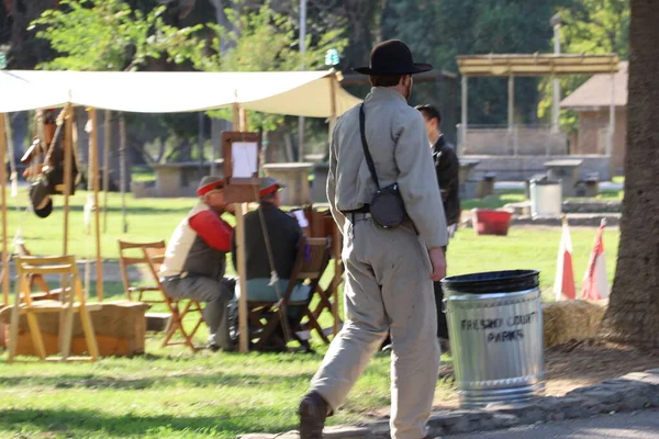 Representación de la Guerra Civil Fresno California — Foto de Stock