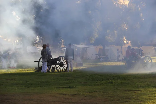 Civil War Reenactment Fresno California — стокове фото