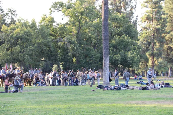 Civil War Reenactment Fresno California — Stock fotografie