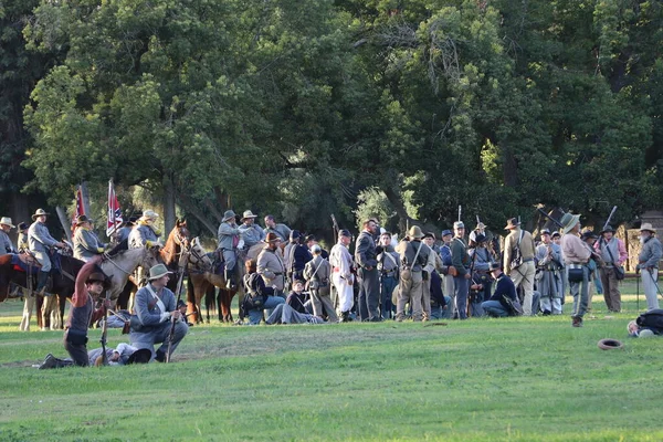 Civil War Reenactment Fresno California — стокове фото