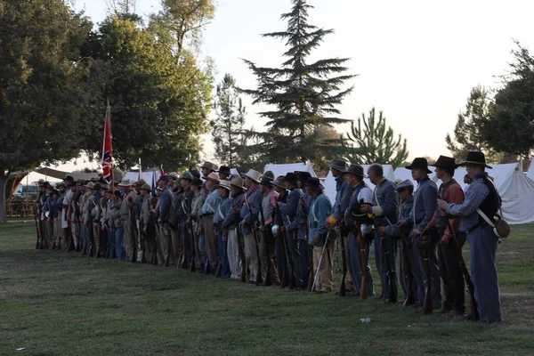 Civil War Reenactment Fresno California — Stockfoto