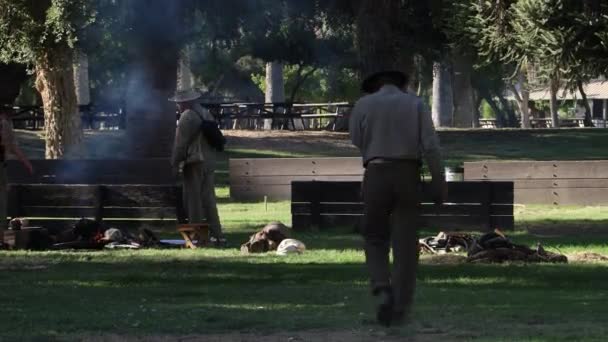 2019 Fresno California Civil War Reenactment — Stock Video