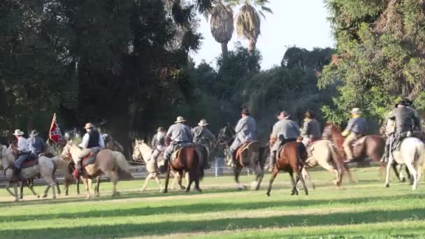 2019 Fresno Californië Het Naspelen Van Burgeroorlog — Stockvideo