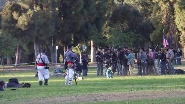 2019 Fresno Califórnia Reencenação Guerra Civil — Vídeo de Stock