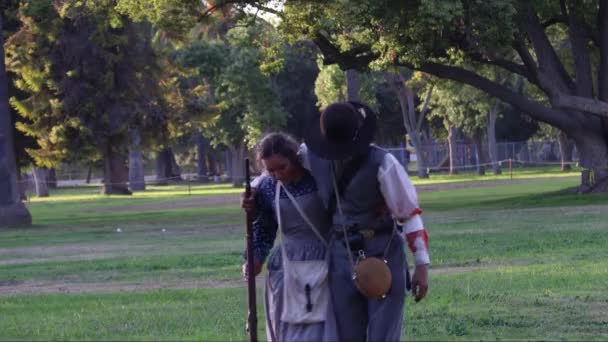 2019 Фресно Калифорния Реконструкция Гражданской Войны — стоковое видео