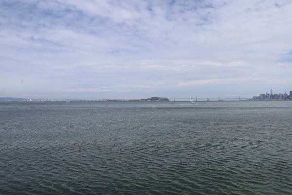 Segling Segelbåt Till Angel San Francisco Bay — Stockfoto