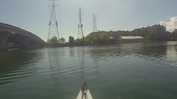 Canoë Kayak Lagoons Ville Nourricière Californie — Video
