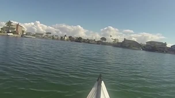 Kajakpaddling Laguner Fosterstad Kalifornien — Stockvideo