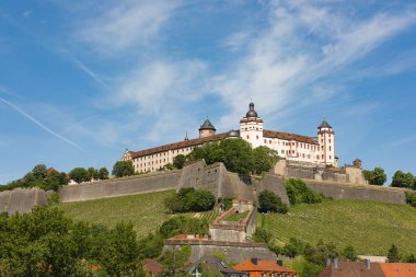 Wuerzburg Kalesi Marienberg Bavyera Almanya
