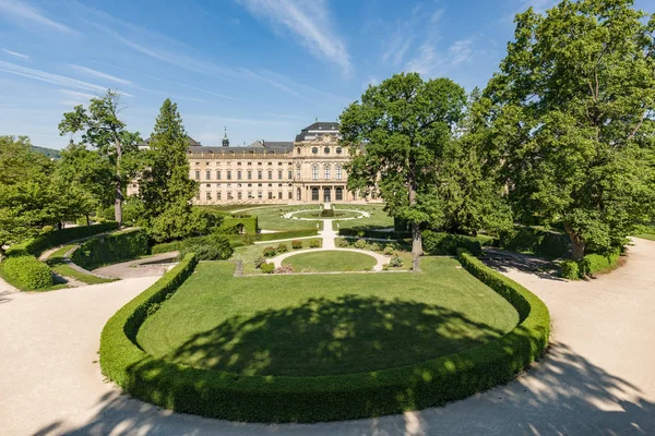 Panorama van de Residenz van Würzburg met tuin, Duitsland — Stockfoto