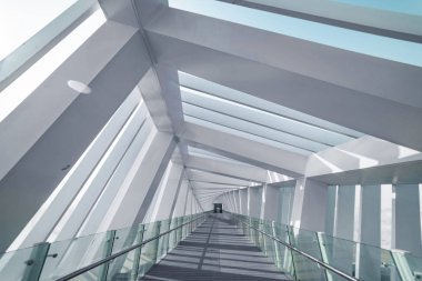 Dubai su kanalı, Dubai, Birleşik Arap Emirlikleri - Jan.26, 2018: İç inanılmaz Köprüsü - sarmal. Bakış açısı