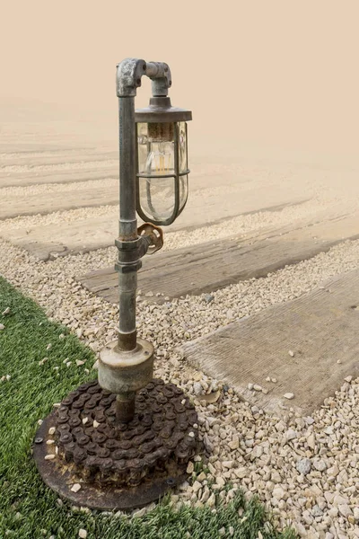 Vintage sokak lambası. Manzara
