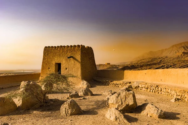 Forteresse Défensive Dans Désert Dhayah Foryt Repère Historique Ras Khaimah — Photo