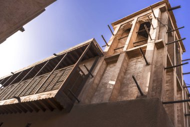 Doğu nun geleneksel mimarisi. Heritage Koyu, Deira, Dubai, Jan.2017