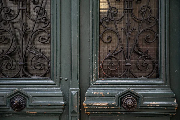 Paris Tür Details Nahaufnahme Ansicht — Stockfoto