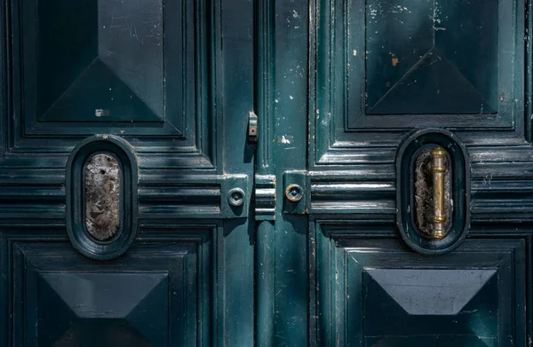 Paryż Szczegóły Drzwi Widok Bliska — Zdjęcie stockowe