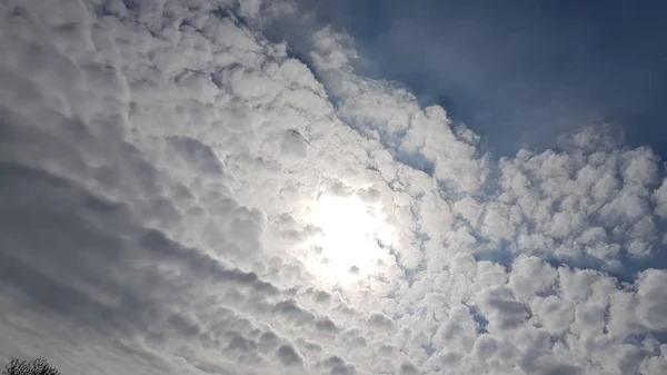 Cloudscape Fluffy Clouds Blue Sky — Stock Photo, Image