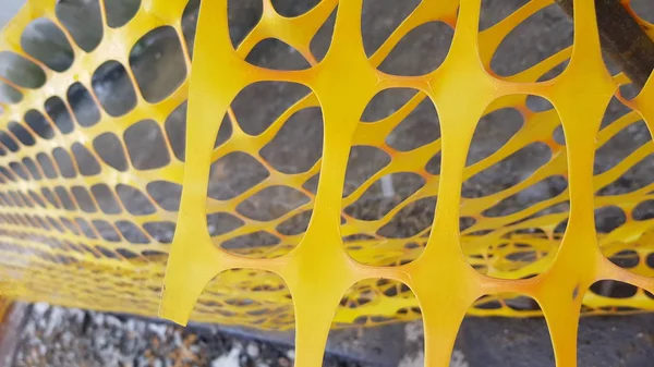 Μοτίβο Από Κίτρινο Πλαστικό Πλέγμα — Φωτογραφία Αρχείου