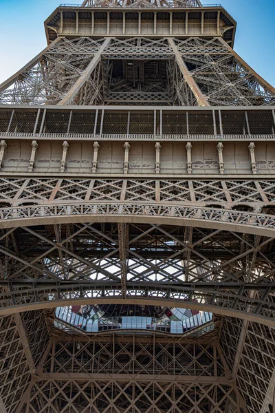 Antique Metal Base Construction Eiffel Tower Paris France Ornate Rusted — Stock Photo, Image