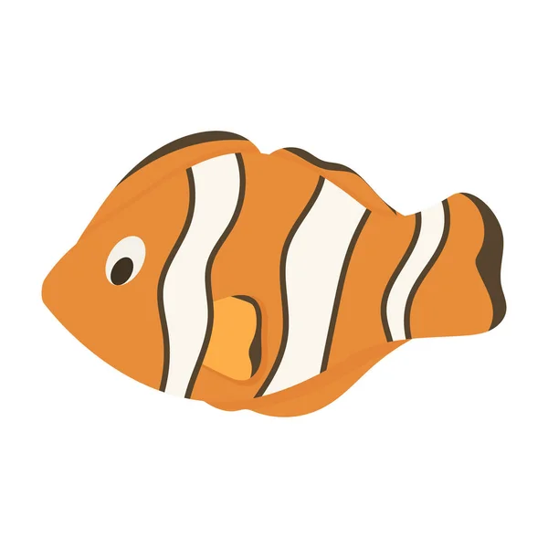 Nemo Balık Palyaço Balığı Deniz Anemone Deniz Hayvan Vektör Çizim — Stok Vektör