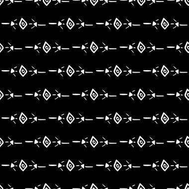 El ile geometrik çizgi tek renkli soyut Dikişsiz desen desen ok, şerit, çizgi, daire ile çizilmiş. Kağıt ambalaj. Scrapbook kağıt. Döşeme. Vektör çizim. Arka plan.