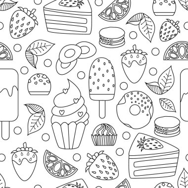 Boyama kitap elle çizilmiş anahat sanat sayfa vektör Illustration. Coloringbook çocuk anaokulu etkinlik çalışma tatlı öğrenme doodle. Tekstil baskı. Sayfa doldurmak kawaii stili anti-stres içinde