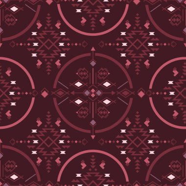 Kabile seamless modeli geometrik süs vektör çizim. Etnik desen. Süsleme sınır. Kızılderili tasarım, Navajo. Meksika motifi, Aztek süsleme