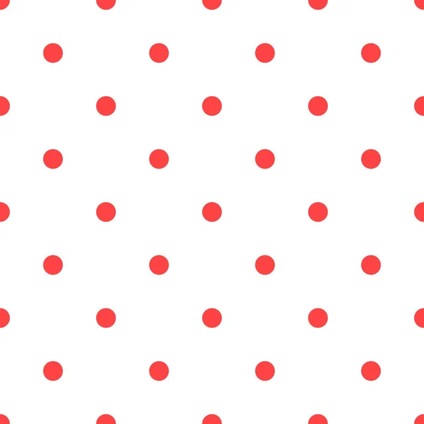 Polka Dot Seamless Vector Pattern White Simple Dotted Background Geometric — Stock Vector