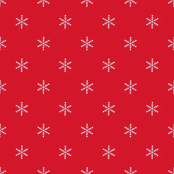 Рождественский Снежинка Бесшовный Узор Зимний Праздник Подарок Обернуть Снег Фон — стоковый вектор