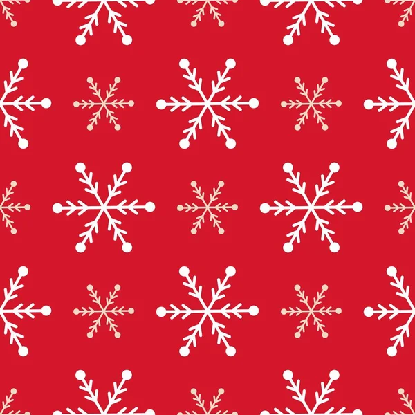Navidad Copo Nieve Patrón Sin Costuras Vacaciones Invierno Regalo Envolver — Vector de stock