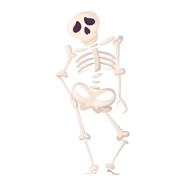 Смертельная голова черепа мертвый скелет ужас Хэллоуин кости символа векторной иллюстрации . — стоковый вектор