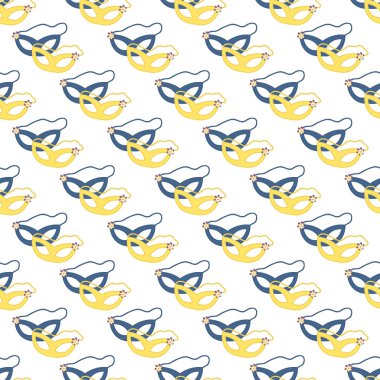 Doğum günü partisi vektör kutlama seamless modeli çelenk tatil konfeti maskesi sürpriz karnaval arka plan dekorasyon.