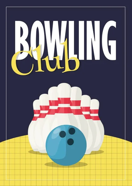 Affiche du tournoi de bowling Invitation Illustration vectorielle . — Image vectorielle