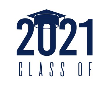 Mezuniyet şapkalı 2020 sınıfı. Mezuniyet için tebrikler..