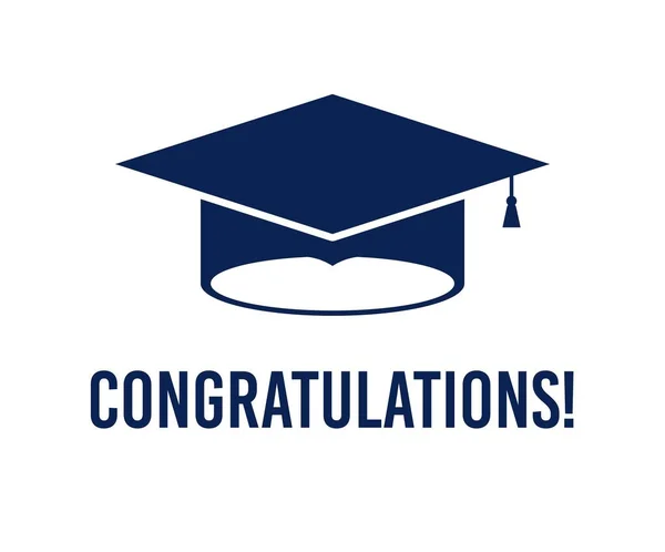 Klas van 2020 met graduatieplafond. Gefeliciteerd met je afstuderen.. — Stockvector