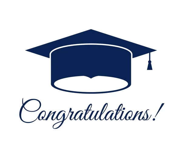 Klas van 2020 met graduatieplafond. Gefeliciteerd met je afstuderen.. — Stockvector