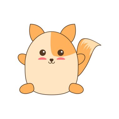 Kawaii hayvan tilki yaması yüzü