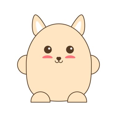 Kawaii hayvan kedi yüzlü.