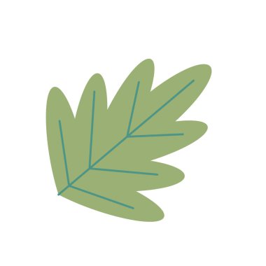 Beyaz arkaplanda yeşil yaprak ağacı