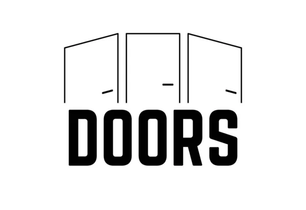 3d Door Distribution Logo Konzept. — Stockvektor