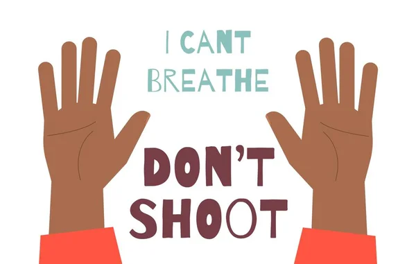 Black Lives Matter Banner tipográfico. No disparar blm caligrafía vector de texto ilustración . — Vector de stock