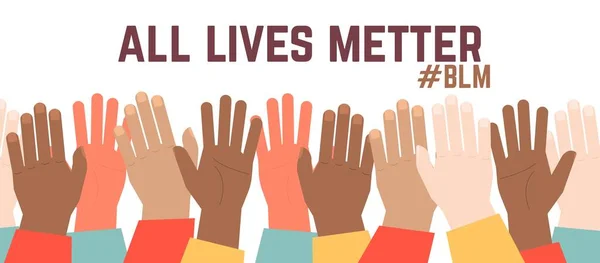 Black Lives Matter Typografie banner. Niet schieten blm kalligrafische tekst vector illustratie. — Stockvector