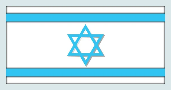 Israel Flagga Nationellt Land Symbol Vektor Israeli Patriotism Flagga Banner — Stock vektor