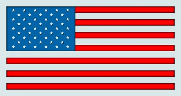 Nationalsymbol Der Usa Flagge Flagge Des Amerikanischen Patriotismus — Stockvektor