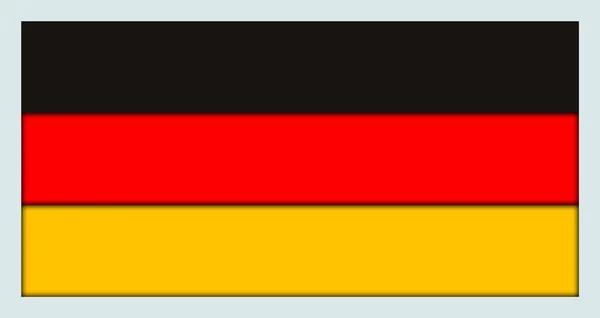 Allemagne Drapeau National Symbole Pays Vecteur Drapeau Patriotisme Allemand Bannière — Image vectorielle