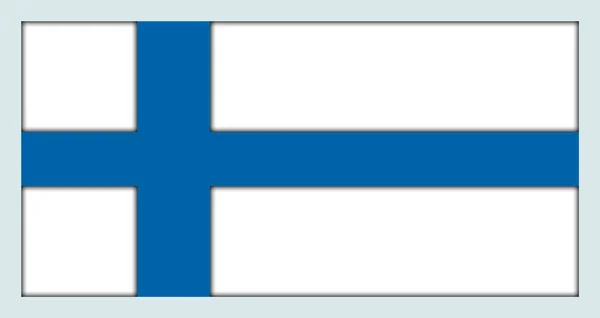 Finlandia bandera nacional país símbolo . — Vector de stock