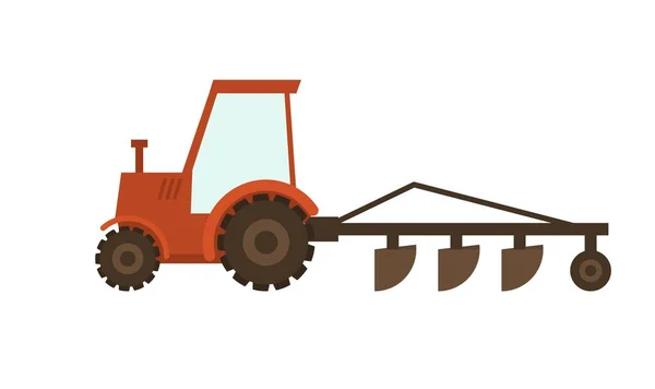 Traktorer Vektor Gård Jordbruk Traktor Fordon Illustration Jordbruksmaskiner Transport Jordbruksmaskiner — Stock vektor